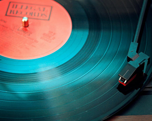 custom vinyl record playing on turntable